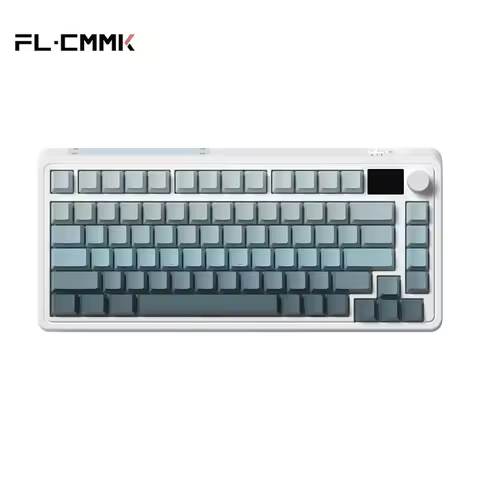 FL·ESPORTS CMK75 82 Key Mechanical Keyboard W& TFT Display Screen Hot Swap RGB 2.4G Wireless Bluetoo