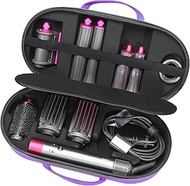 RLSOCO Hard Case for Dyson Airwrap Complete Long/Complete Styler HS01 &amp; New Dyson Airwrap HS05 - Fits 4pcs Long Barrels or Short Barrels - Violet (Case Only,Hair Styler is not Included)