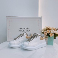 MS0672 Alexander Mcqueen 亞歷山大 麥昆 厚底休閒鞋 牛皮 白色 焦糖色 Oversized Sneakers Size 34.5 Calfskin White X Camel
