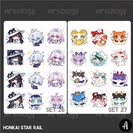 Sticker Set Honkai Star Rail HSR Starrail - Kiss Cut Just Stick on Chibi Pompom March Himeko Kafka B