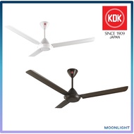 KDK Ceiling Fan 60 Inch (Regulator) K15V0 / Kipas Siling 3 Bilah Putih K12V0