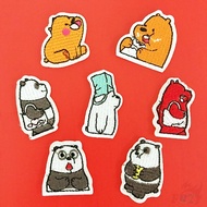 ☸ Cartoon：We Bare Bears Patch ☸ 1Pc Grizzly / Panda / IceBear Diy Sew on Iron on Patch
