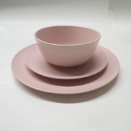 DINERA Light Pink Ceramic Dinnerware Bowl/Side Plate/Deep Plate/Dinner Plate Dining Pinggan Mangkuk