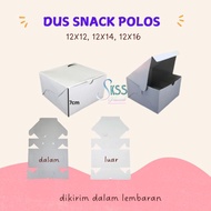 Dus Snack Box Polos 12x12 12x14 12x16 l Kotak Kue Kardus Snack Box Pukis