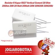 R Lime Resistor RX27 Vertical Cement 20 Ohm 20Ohm 20R 20 Watt 20Watt 20W 20W20R 20W20RJ