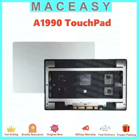 Original A1990 Loptop Touchpad full tested use for replacement macbookPro 15inch trackpad gray silve