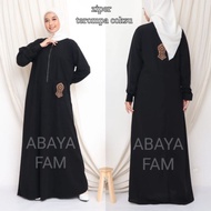 Ready Abaya Hitam Turkey Gamis Maxi Dress Arab Saudi Bordir Turki