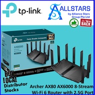 (ALLSTARS : We Are Back) TPLink / TPLink Archer AX80 AX6000 8-Stream Wi-Fi 6 Router with 2.5G Port (warranty 3years)