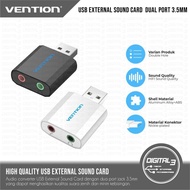 Vention VAB-S17-B / VAB-S13 USB External Sound Card Audio Adapter Converter Dual Port Aux jack 3.5mm