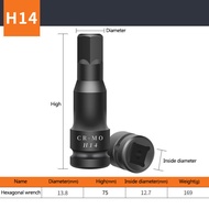 H5 - H14 1/2" DR. Impact Hex Bit Hex Drive Bit Impact Hex Bit Impact Hex Key Socket Allen Key Box Sp