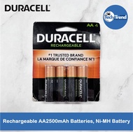 (Duracell) Rechargeable AA2500mAh/AAA900mAh Batteries Ni-MH Battery แบตเตอรี่ AA/AAA แบบชาร์จได้ แบต
