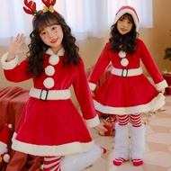 Japanese Christmas Childrens Clothing Elk Dress Red Skirt Kindergarten Girl Santa Claus Long Sleeve