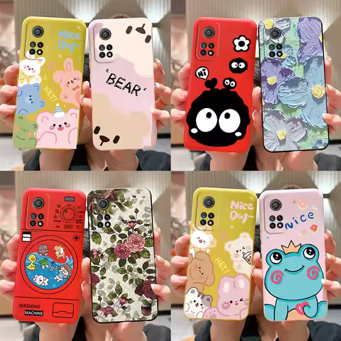 For Xiaomi 10T Case Silicone Stylish Painted Soft Protector Case For Xiaomi Mi 10T 10 T 10TPro Xiaom