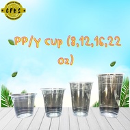 CUP ONLY PP/Y Cup 95mm | Sundae Cup | Milktea Cup in 8oz,12oz,16oz,22oz