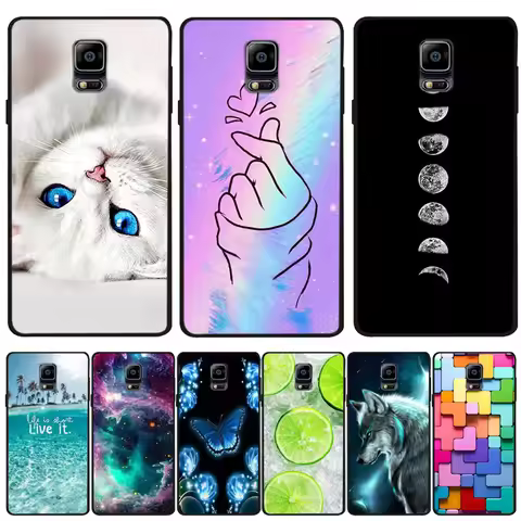 For Samsung Galaxy Note 4 N9100 Case Silicone Soft TPU Back Cover For Samsung Galaxy Note 4 3 8 9 Fu