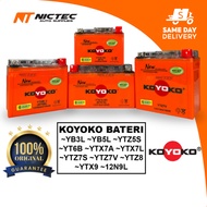 KOYOKO 100% ORIGINAL YTZ5S YB5L YB3L YT6B YTX7L YTZ7S YTZ7V YTX7A YTZ8 G2 NANOGEL MOTORCYCLE BATTERY