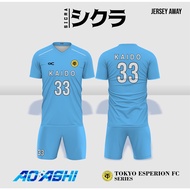 Tokyo Esperion FC Anime Jersey, Ao Ashi Cosplay Anime Jersey, Away Jersey