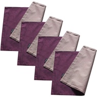 fabrizm Made in Japan Placemat Set of 4 M 40 x 30cm Tsumugi Reversible Edo Purple x Sepia 1084-pur-p