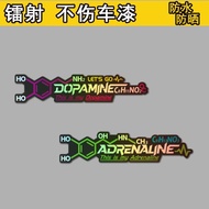 Dopamine Molecular Laser Car Sticker Adrenaline Electric Vehicle Rear Triangle Window Scratch Magnet