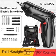CYMX 3/15/47PCS 3.6v Electric Screwdriver Kit, Portable Power Tool Power Tools Set Rechargeable Cord