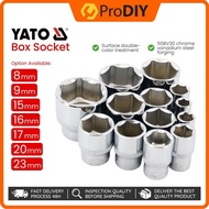 YATO 1PCS Box Socket 1/2 inch 8mm - 23mm Chrome Vanadium Heavy Duty Kepala Box Socket Ratchet Wrench