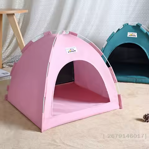 {Summer2} Pet Tent For Four Seasons Cat And Dog Pet House Summer Outdoor Breathable Foldable Cat Hou