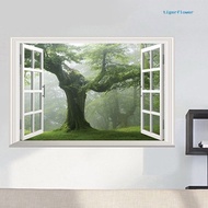 [TIG] Pohon Hutan Tua 3D Jendela Hijau Ruang Tamu Stiker Dinding Rumah