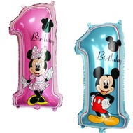 BIG MICKEY / MINNIE NUMBER 1 FOIL BALLOON [KL READY STOCK]