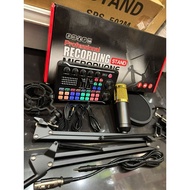 F998 sound card with bm800 microphone for live streaming n recording for pc Desktop