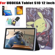 For UODEGA Tablet S10 12 inch Fashion Cute Cartoon Tablet Cover UODEGA Tablet S10 12 High Quality PU Leather Drop Resistant Stand Flip Cover