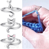 Multi-purpose - Crochet Hook Finger Ring - Crochet Accessories - For Beginner - Adjustable - Kntting