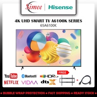 [2023] Hisense 65" A6100K Smart 4K HDR UHD LED TV 65A6100K | 65A6100 [Free Bracket + HDMI Cable] - H