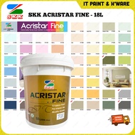 [Standard Color] SKK Acristar Fine 18  Liter Emulsion Paint for Interior Wall and Ceiling Cat Dinding Rumah Dalaman