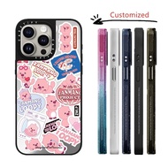 High Quality Customized CASETiFY Loopy Sticker Hard Case For iPhone 15 14 Plus 13 12 11 Pro Max Mirror Cover