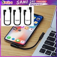 25cm Short Charging Cable Elbow USB C Type C Micro USB IOS 8Pin Cable Mobile Phone Wire