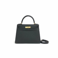 Hermès 黑金 kelly 28 D刻 肩背包