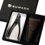 SUWADA日本職人指甲剪 鉗形黑鋼款 L 真皮皮套禮盒