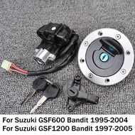 GSF600 GSF1200 Motorcycle Ignition Switch Locks Fuel Gas Tank Cap Key Set For Suzuki GSF 600 Bandit 