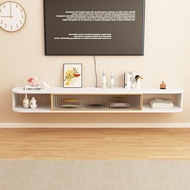 Wall Mounted Low TV Cabinet Door With Glass / Kabinet Tv Dinding Gantung /  Minimalist TV Storage Ca
