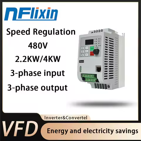 Frequency Converter For Motor 480V 2.2kw-15kw Three Phase Input to Three Output 50hz/60hz AC Drive V