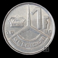 Genuine Coins Belgium 1 Belgium 18mm Countries Foreign Currency Coins Coins Coins Collection Genuine