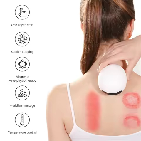 A99U Electric Cupping Massage LCD Display Guasha Scraping EMS Body Massager Vacuum Cans Suction Cup
