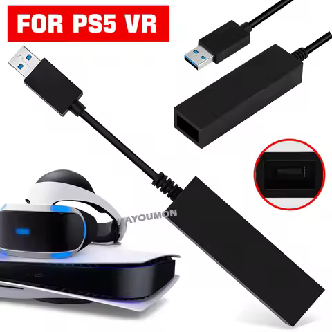 2026 New for PS VR Mini Camera Adapter for Playing PS VR on PS5 PS4 PSVR to PS5 Converter Cable Adap