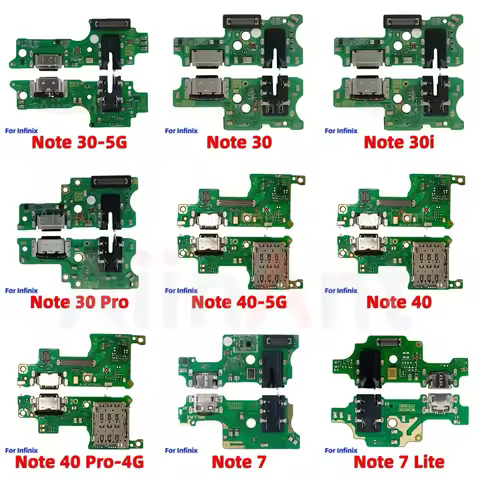 Dock Mic USB Charger Board Charging Connector Port Flex Cable For Infinix Note 7 30 40 30i Pro Lite 