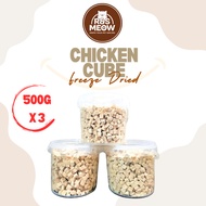 RSMEOW PREMIUM Freeze Dried Treats - Chicken Cube Three Value Pack (500g x3 ) Pet Treats/Cat Treats/