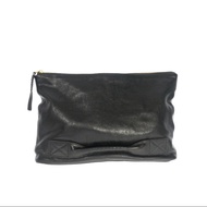 ANTA Clutch Bag black leather Direct from Japan Secondhand