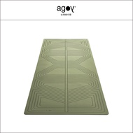 【agoy】瑜伽墊組合 雙極致+超柔感鋪巾+瑜伽手巾隨機色/ 抹茶