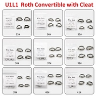 4 Pcs/Pack Molar Band With U1L1 Single Tube Roth 022 Convertible Buccal Tube With Cleat