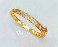 [VJ]Bangle “CT" 999.9 Bangkok Gold Plated D:6.0cmx5.5cm Bangles < GCT10/GCT11> {Gelang Tangan CT}