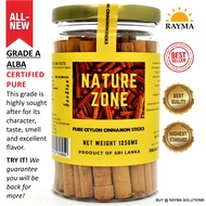 NATURE ZONE Organic True Ceylon Cinnamon Stick Grade A ALBA 125g